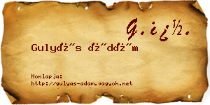 Gulyás Ádám névjegykártya